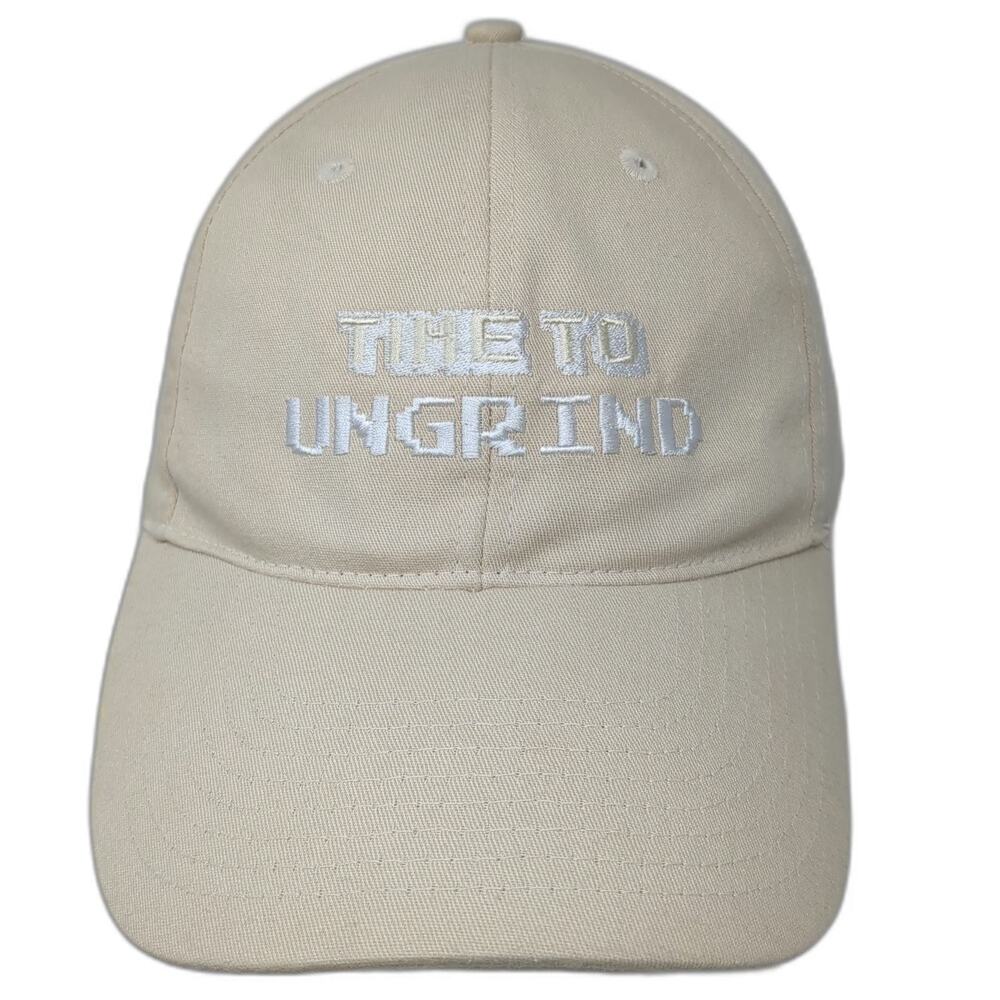 Hit Baseball Cap Beige One Size Strapback Time To Ungrind Embroidered Hat